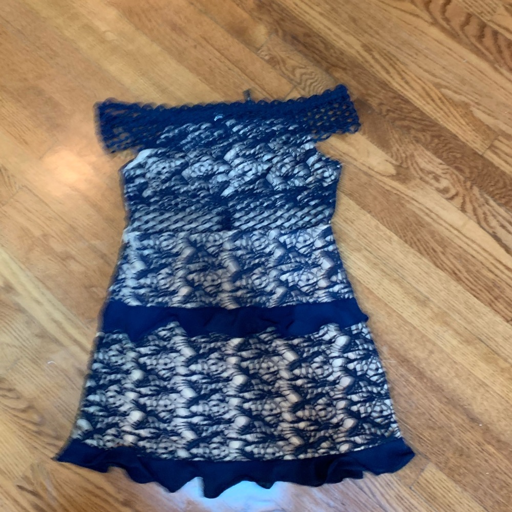 Blue Shoulder Dress NWT